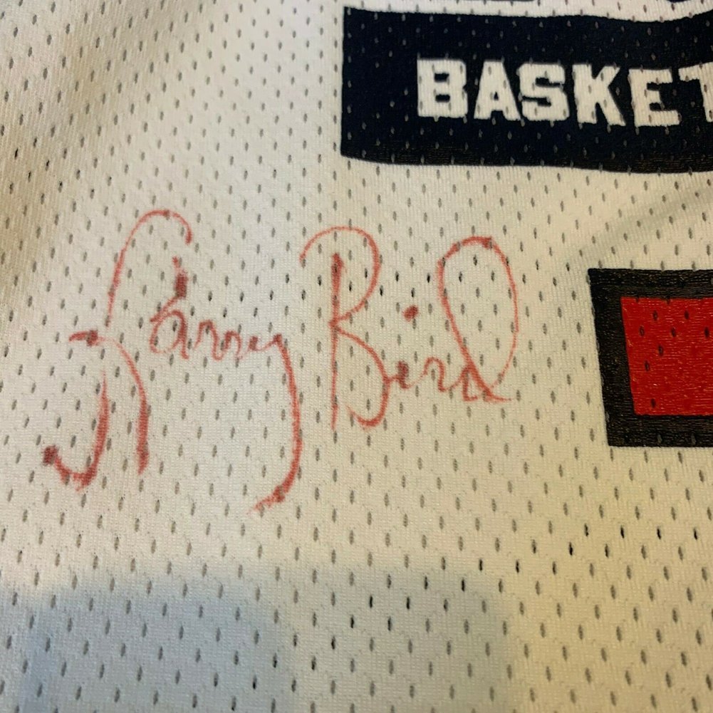 Larry Bird Autographed Signed Game Used 1992 Olympics Team Usa Jersey JSA & Sports Investors Image a
