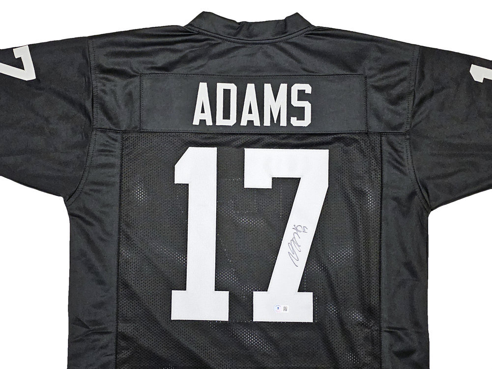Las Vegas Raiders Davante Adams Autographed Black Jersey Beckett Beckett Witness #220595 Image a