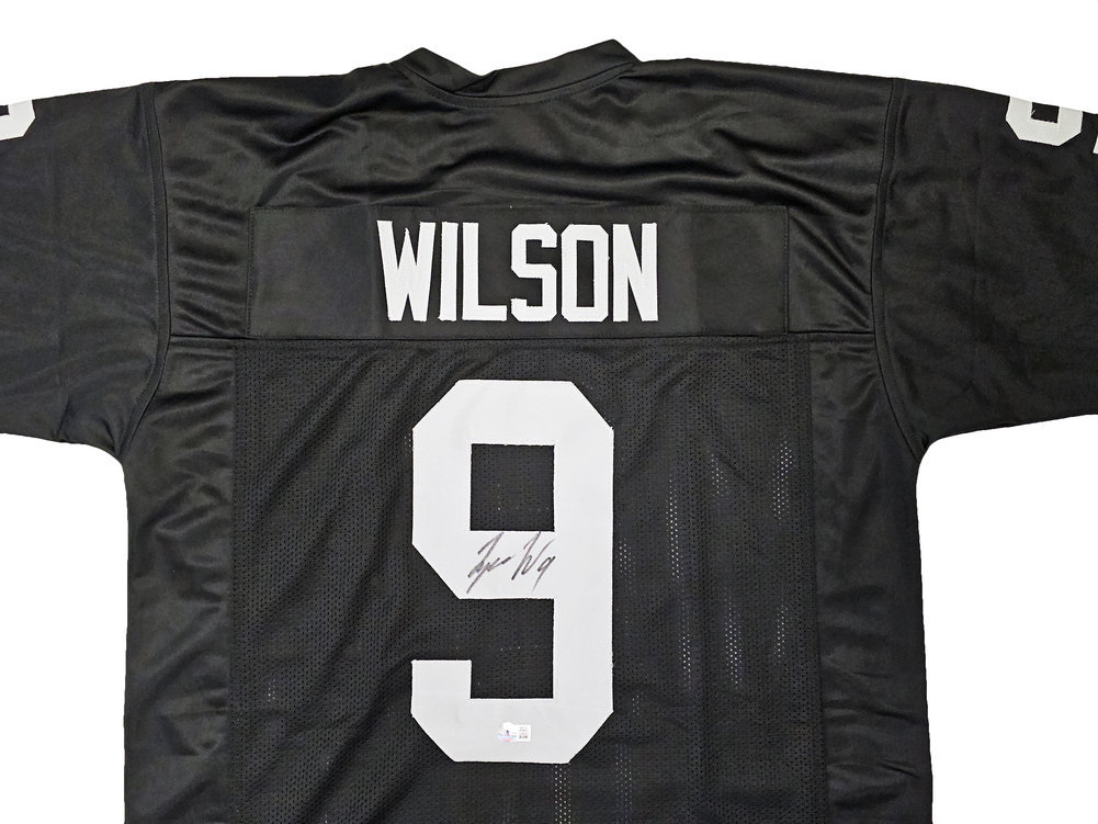 Las Vegas Raiders Tyree Wilson Autographed Signed Black Jersey Beckett Beckett Witness #217964 Image a