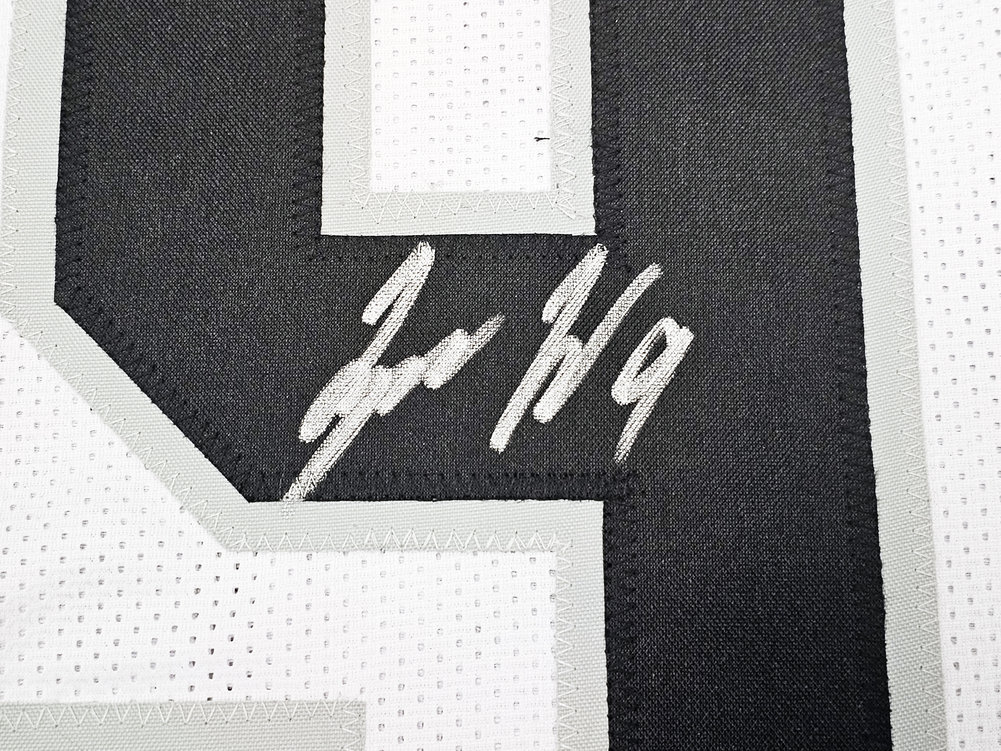 Las Vegas Raiders Tyree Wilson Autographed Signed White Jersey Beckett Beckett Witness #217963 Image a