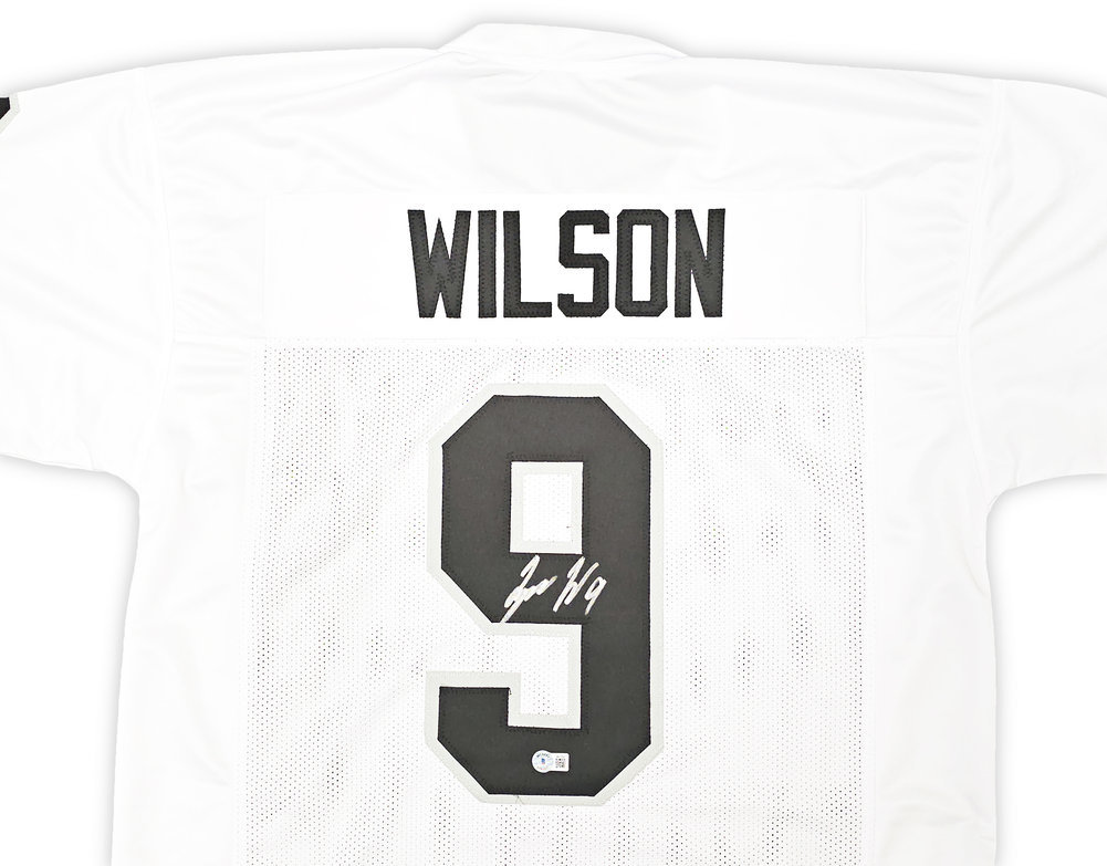 Las Vegas Raiders Tyree Wilson Autographed Signed White Jersey Beckett Beckett Witness #217963 Image a
