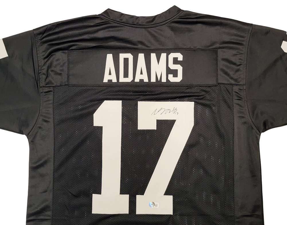 Las Vegas Raiders Davante Adams Autographed Black Jersey Beckett Beckett Qr #206043 Image a