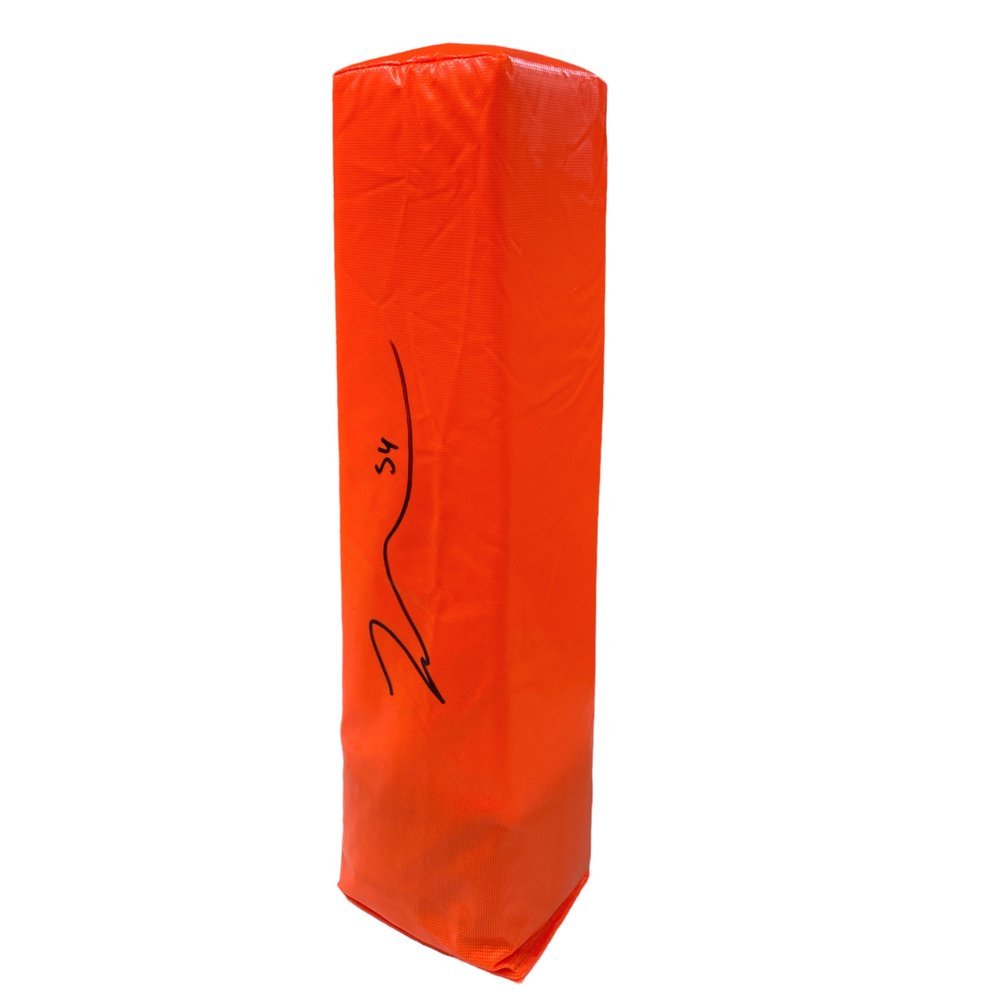 Leo Chenal Signed Kansas City Chiefs Orange End Zone Pylon- Beckett Image a