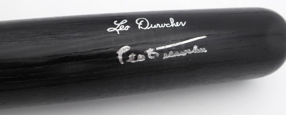 Leo Durocher Autographed Signed Louisville Slugger Model Bat Brooklyn Dodgers Beckett Beckett Qr #Bm00478 Image a