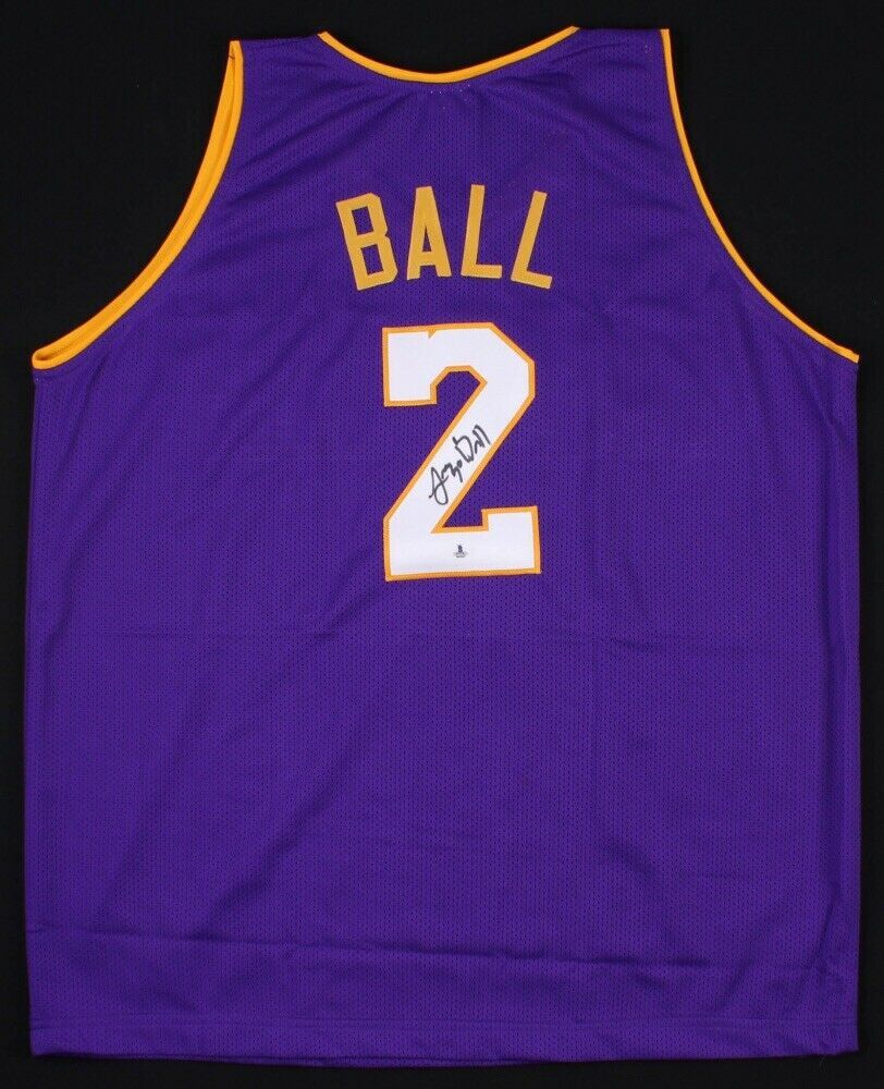 lonzo ball autographed jersey