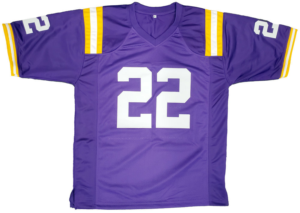 LSU Tigers Clyde Edwards-Helaire Autographed Purple Jersey Beckett Beckett Image a