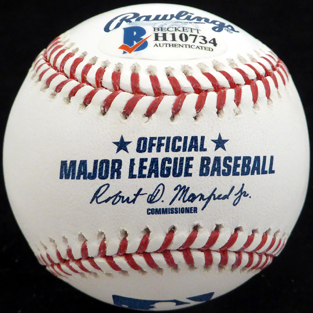 Luis Sardinas Autographed Official MLB Baseball Texas Rangers, Milwaukee Brewers Beckett Beckett Image a