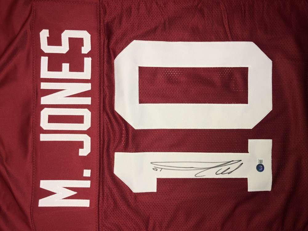 Mac Jones Signed Alabama Crimson Tide Custom #10 Crimson Jersey - Beckett QR Image a