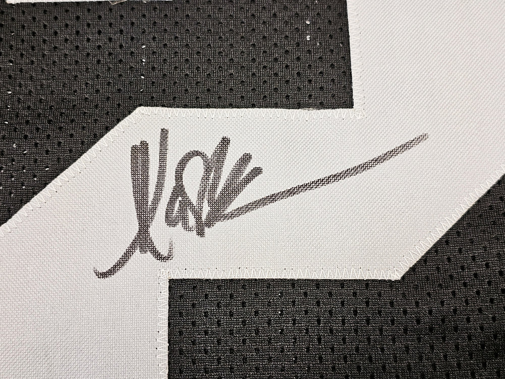 Los Angeles Raiders Marcus Allen Autographed Signed Black Jersey "HOF 03" Beckett Beckett Witness #215672 Image a