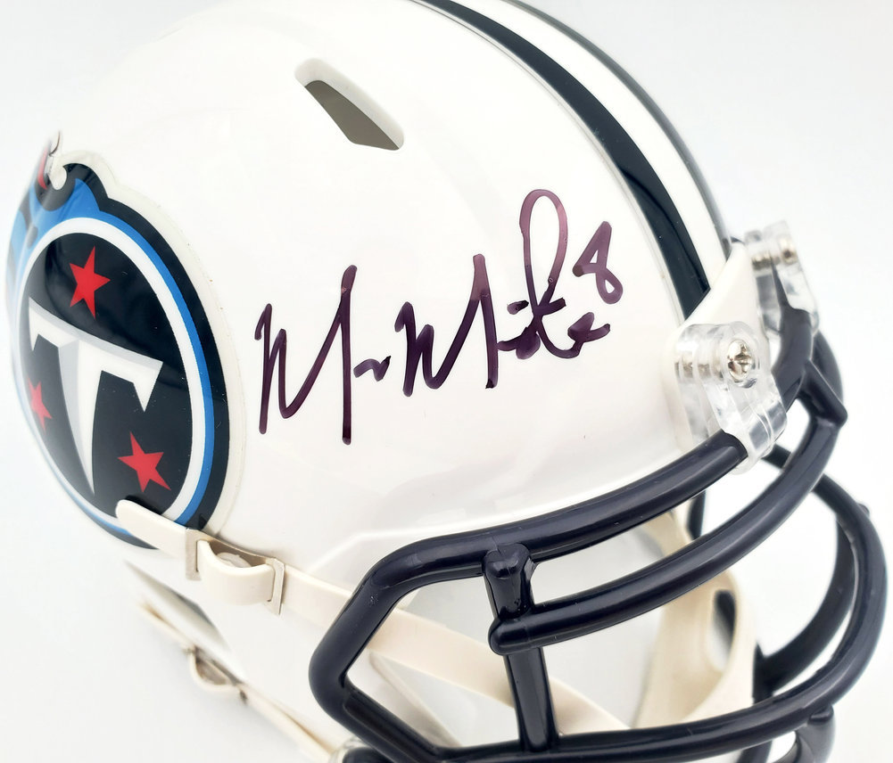 Marcus Mariota Autographed Signed Tennessee Titans Speed Mini Helmet Beckett Beckett Image a