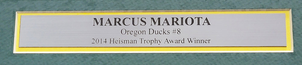 Marcus Mariota Autographed Signed Oregon Ducks Framed White Nike Jersey Mm Holo #89826 Image a