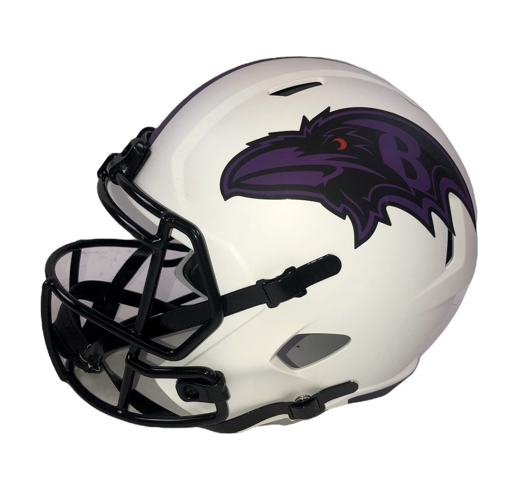 Mark Andrews Autographed Signed Baltimore Ravens Riddell Speed Lunar Eclipse Full Size Replica Helmet - Beckett Authentic Image a