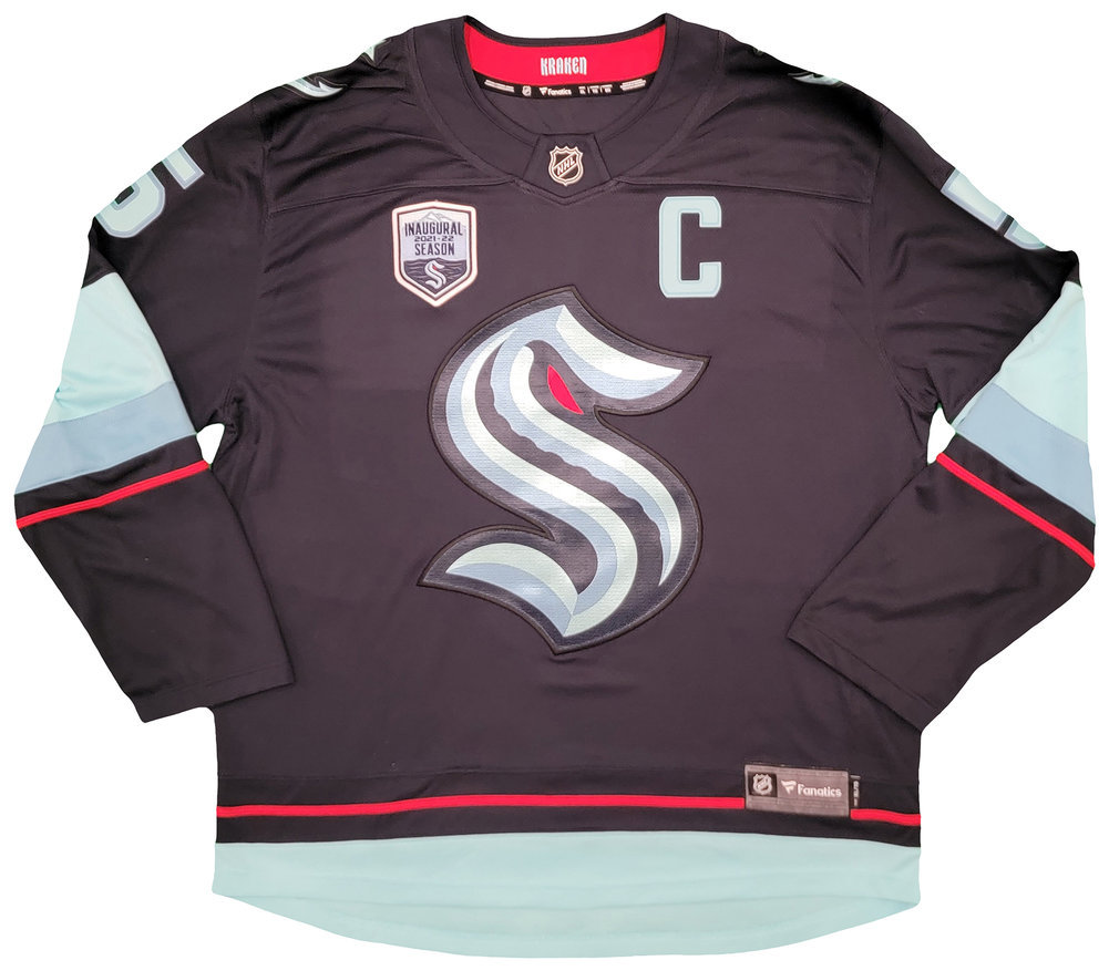Mark Giordano Autographed Signed Seattle Kraken Navy Fanatics Breakaway Jersey Size Xl Inaugural Season Captain Patch Fanatics Holo