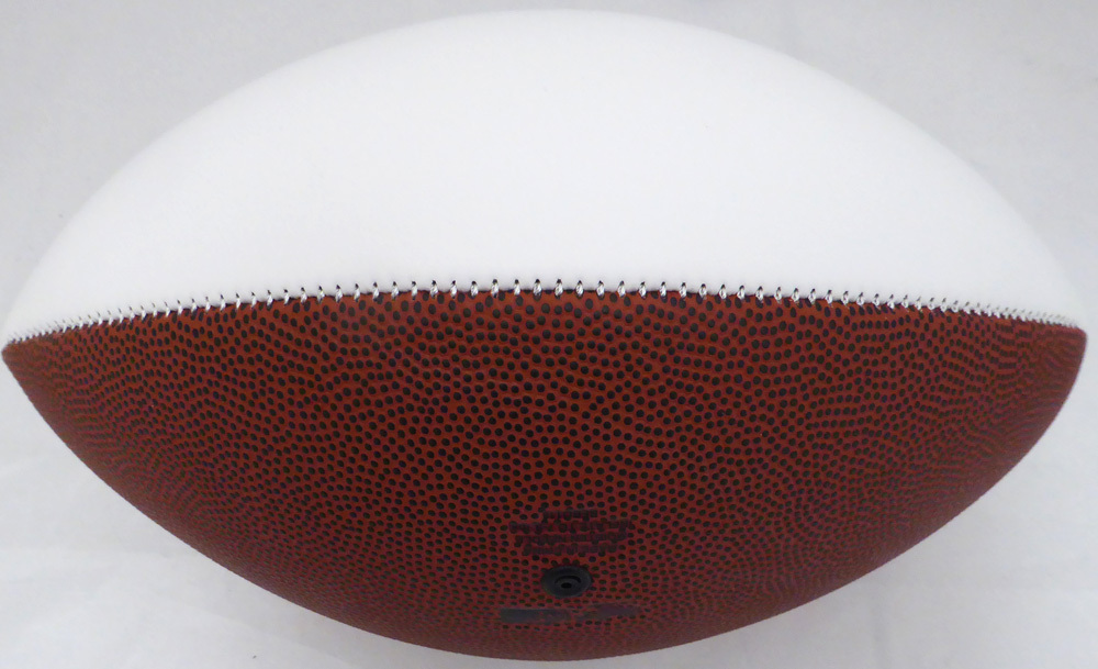 Marshon Lattimore Autographed Ohio State Buckeyes White Logo Football Beckett Beckett Image a