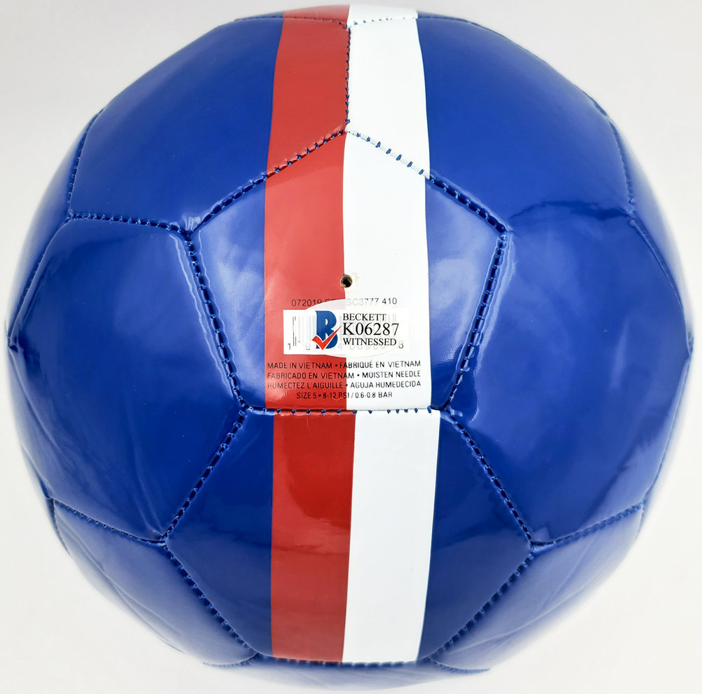 Mason Mount Autographed Blue Nike Soccer Ball Chelsea F.C. Beckett Beckett Image a