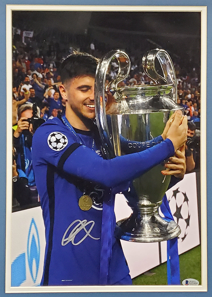 Mason Mount Autographed Framed 11X14 Photo Chelsea F.C. Beckett Beckett Image a