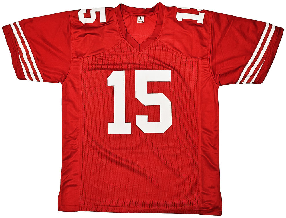 San Francisco 49Ers Michael Crabtree Autographed Red Jersey Beckett Beckett Witness #215670 Image a