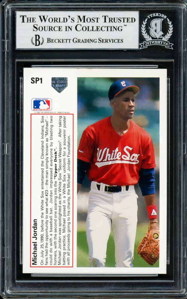 Michael Jordan Autographed Signed 1991 UDA Rookie Card #Sp1 Chicago White Sox Beckett Beckett Image a
