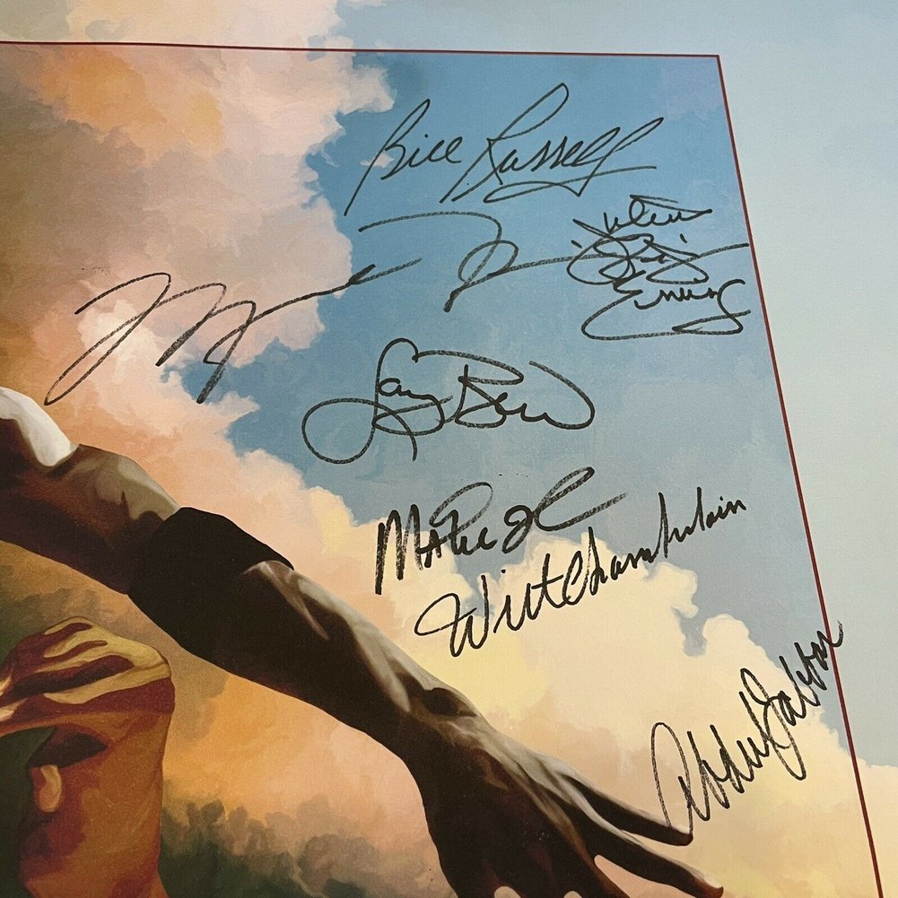Michael Jordan Autographed Signed Magnificent Wilt Chamberlain Legends 33X34 Photo UDA Image a