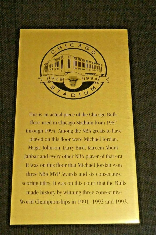Michael Jordan Autographed Signed Original Game Floor From Chicago Bulls Stadium UDA Image a