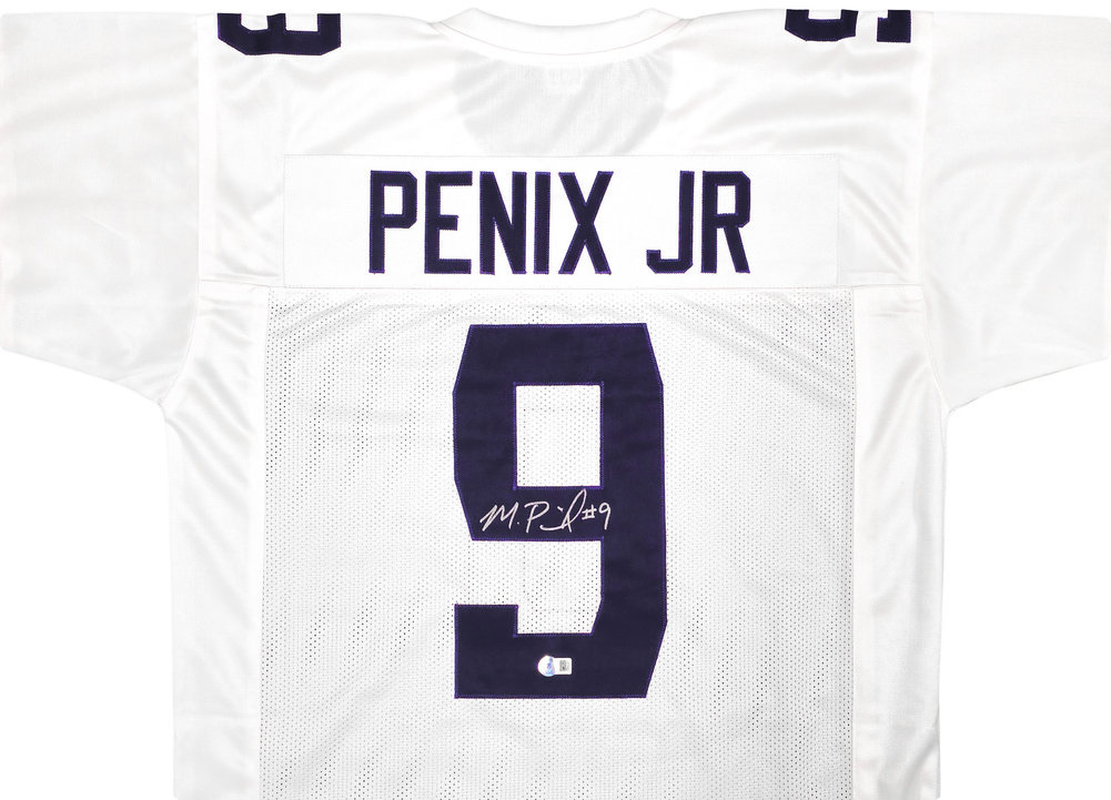 Washington Huskies Michael Penix Jr. Autographed White Jersey Beckett Witness Qr #222053 Image a