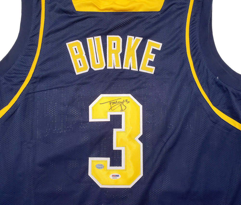 Michigan Wolverines Trey Burke Autographed Blue Jersey PSA/DNA Image a