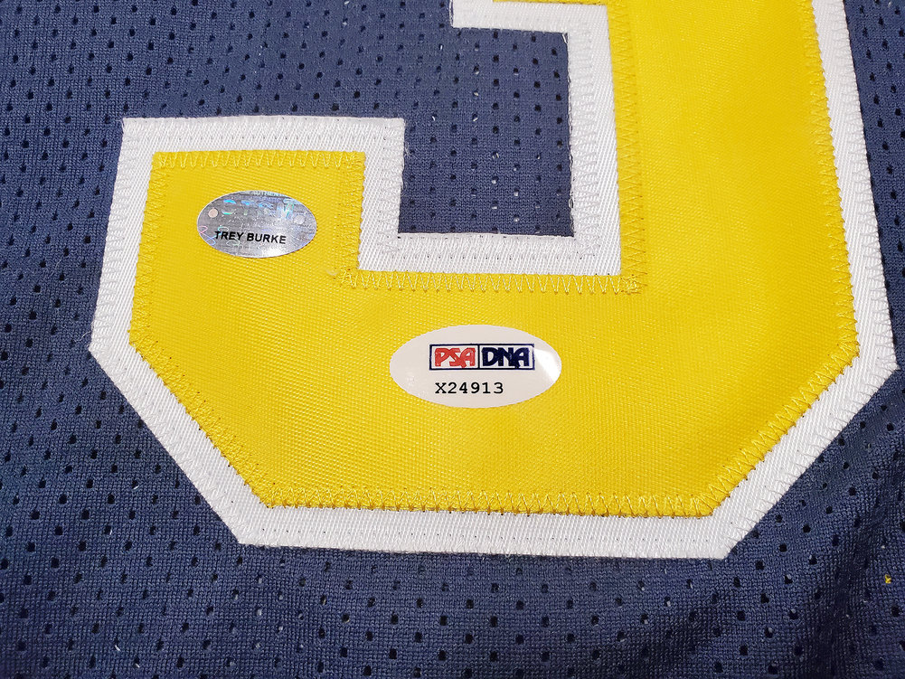 Michigan Wolverines Trey Burke Autographed Blue Jersey PSA/DNA Image a