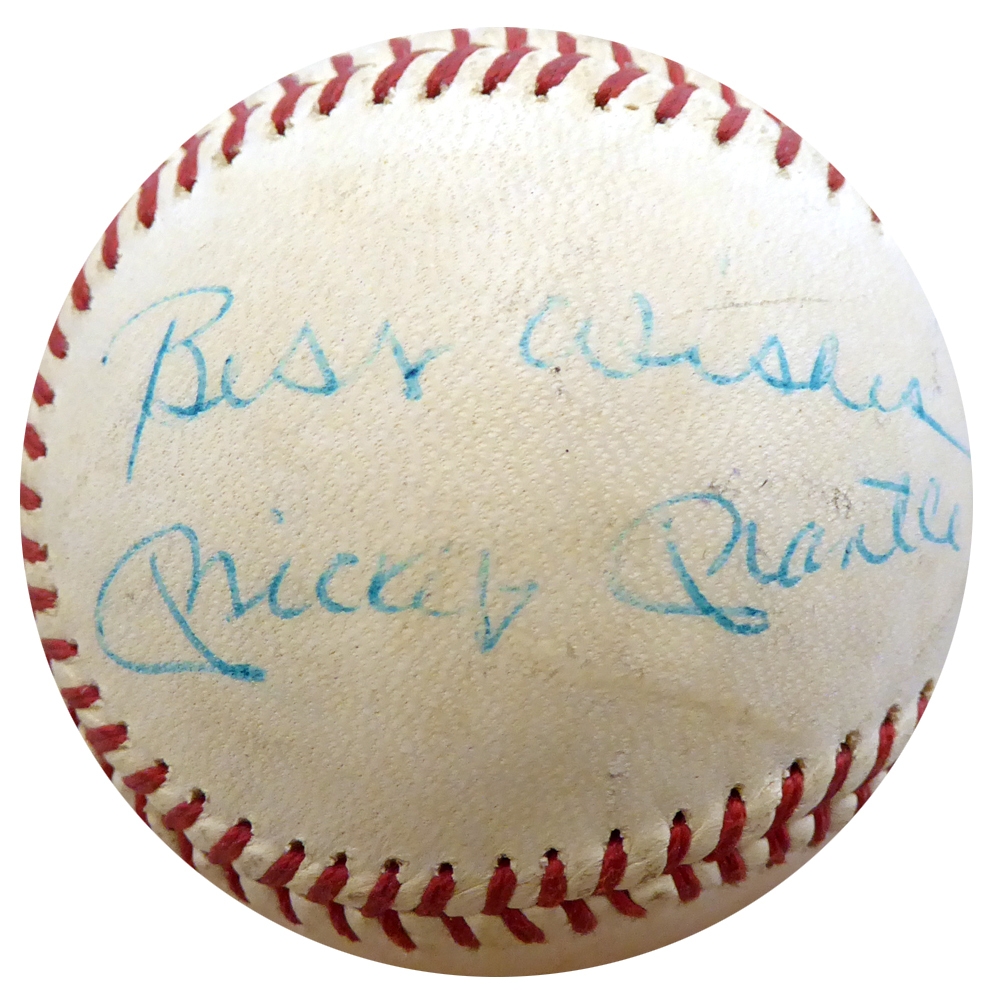 Mickey Mantle Autographed Signed Auto Official League Baseball New York
