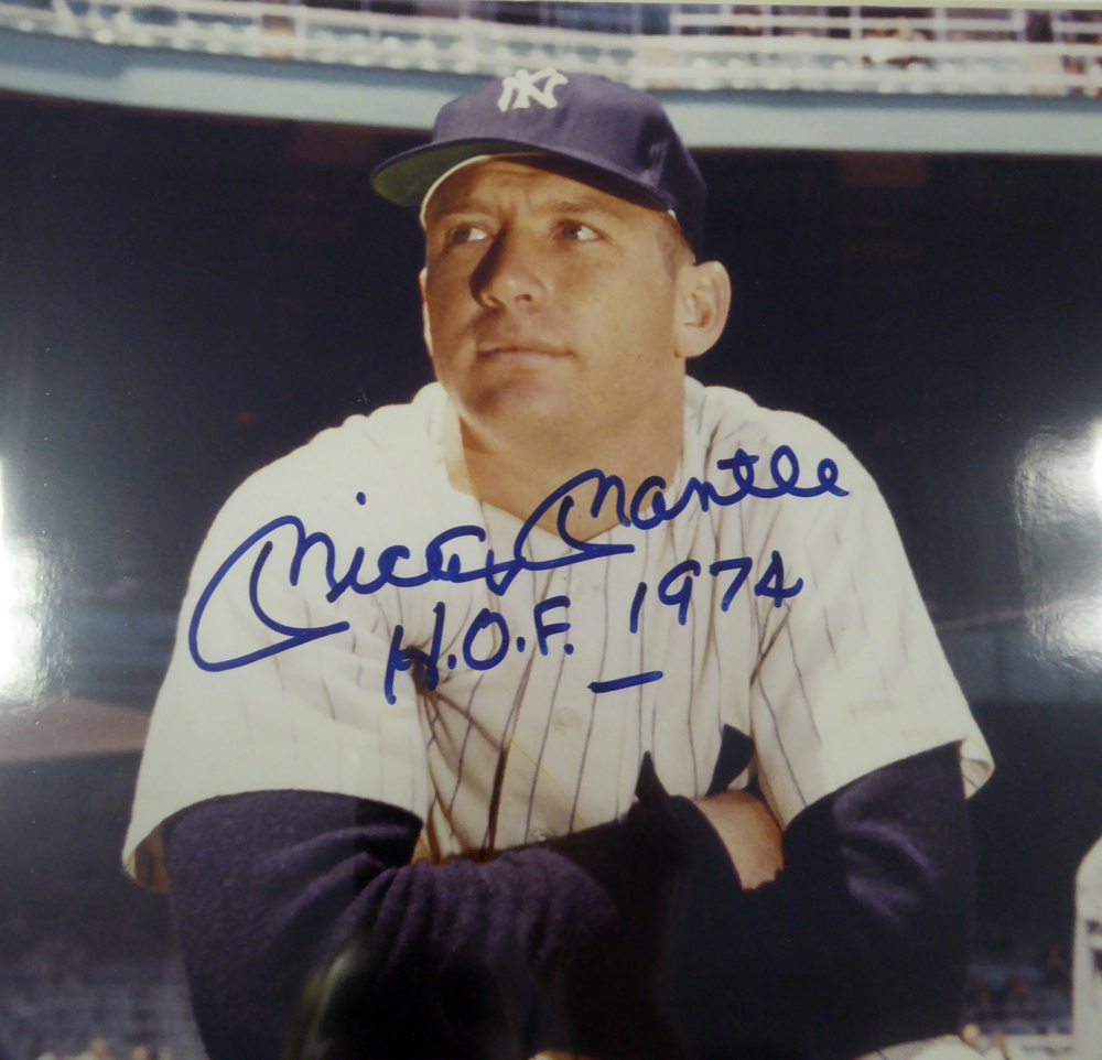 Mickey Mantle Autographed Signed Framed 16x20 Photo New York Yankees