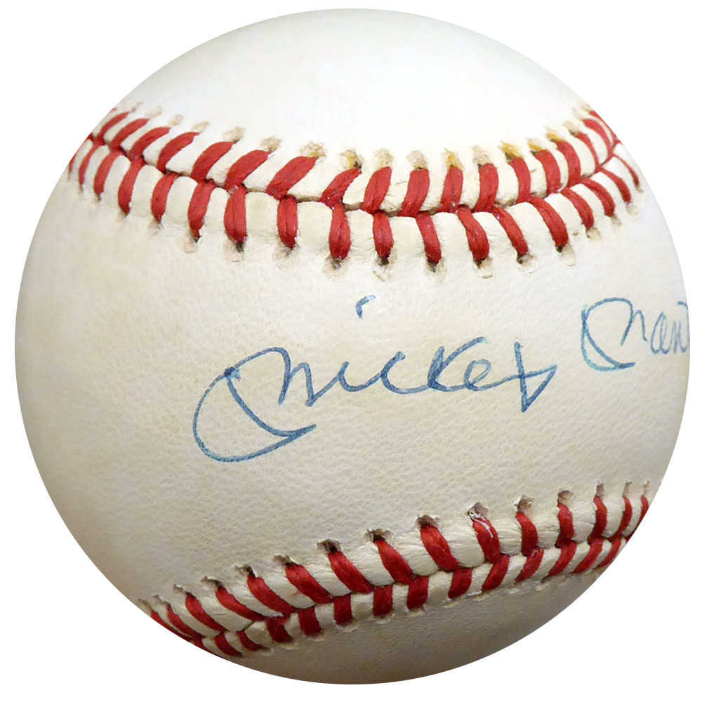 Mickey Mantle Autographed Signed Official AL Baseball New York Yankees Beckett Authentic