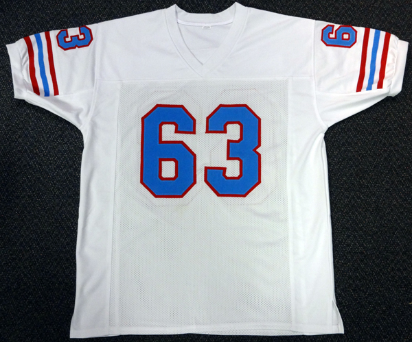 Houston Oilers Mike Munchak Autographed White Jersey "HOF 2001" PSA/DNA Image a