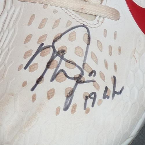 Mike Trout Autographed Signed 2019 MVP Season Game Used Cleats - Both Signed - 19 Gu - Anderson Authentics Loa , JSA Loa Image a