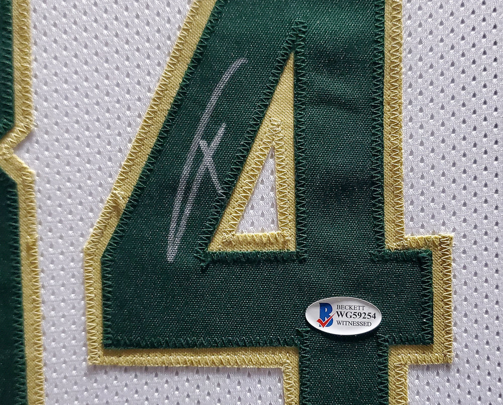 Milwaukee Bucks Giannis Antetokounmpo Autographed Framed White Jersey Beckett Beckett Image a