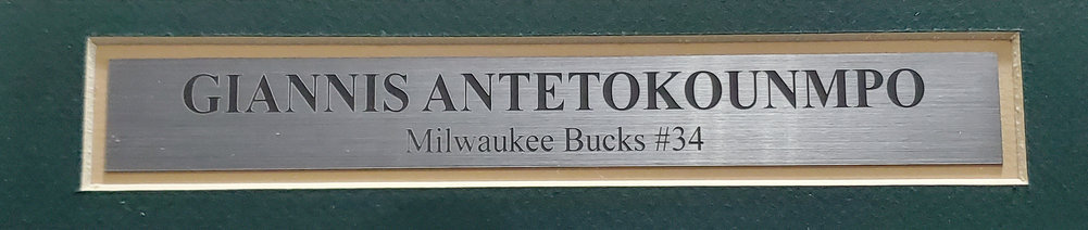 Milwaukee Bucks Giannis Antetokounmpo Autographed Framed White Jersey Beckett Beckett Image a
