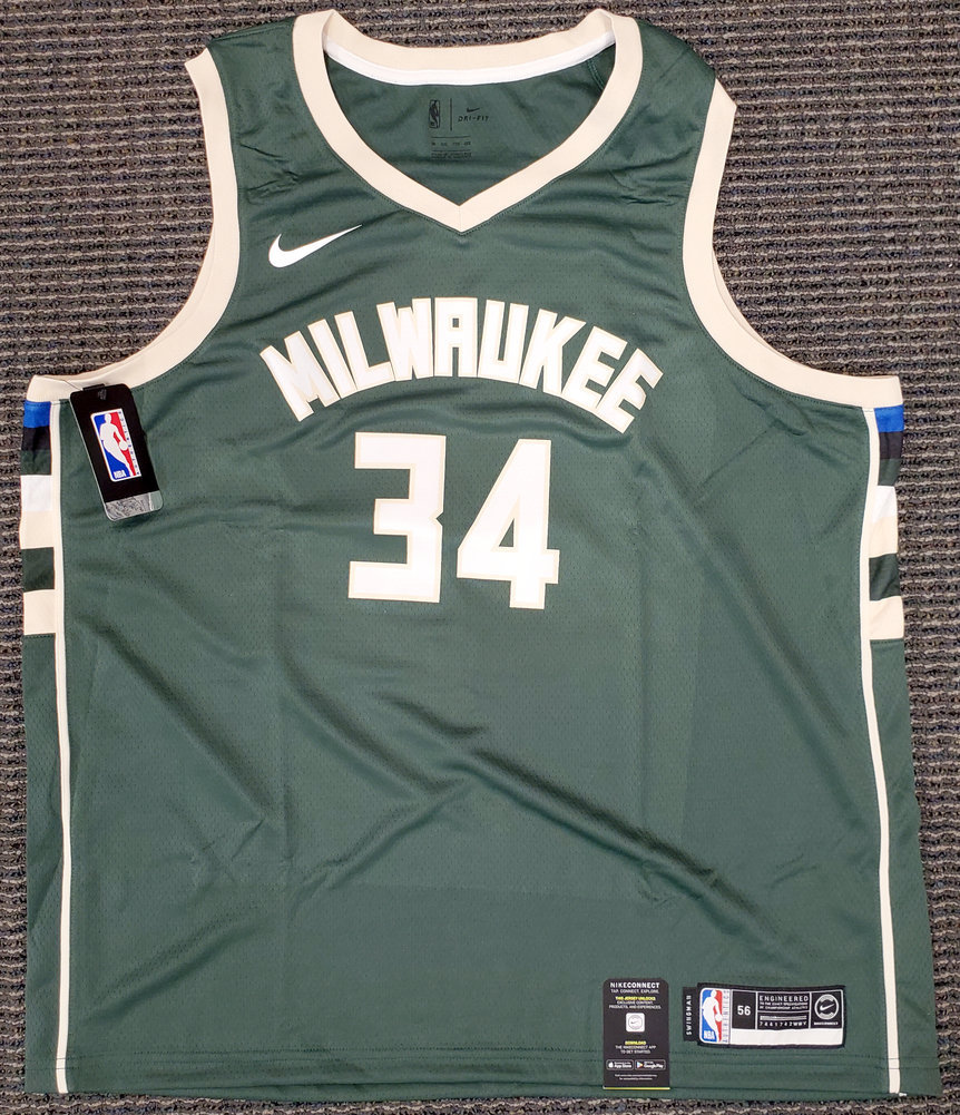Bucks Giannis Autographed Signed Milwaukee Antetokounmpo Green Nike