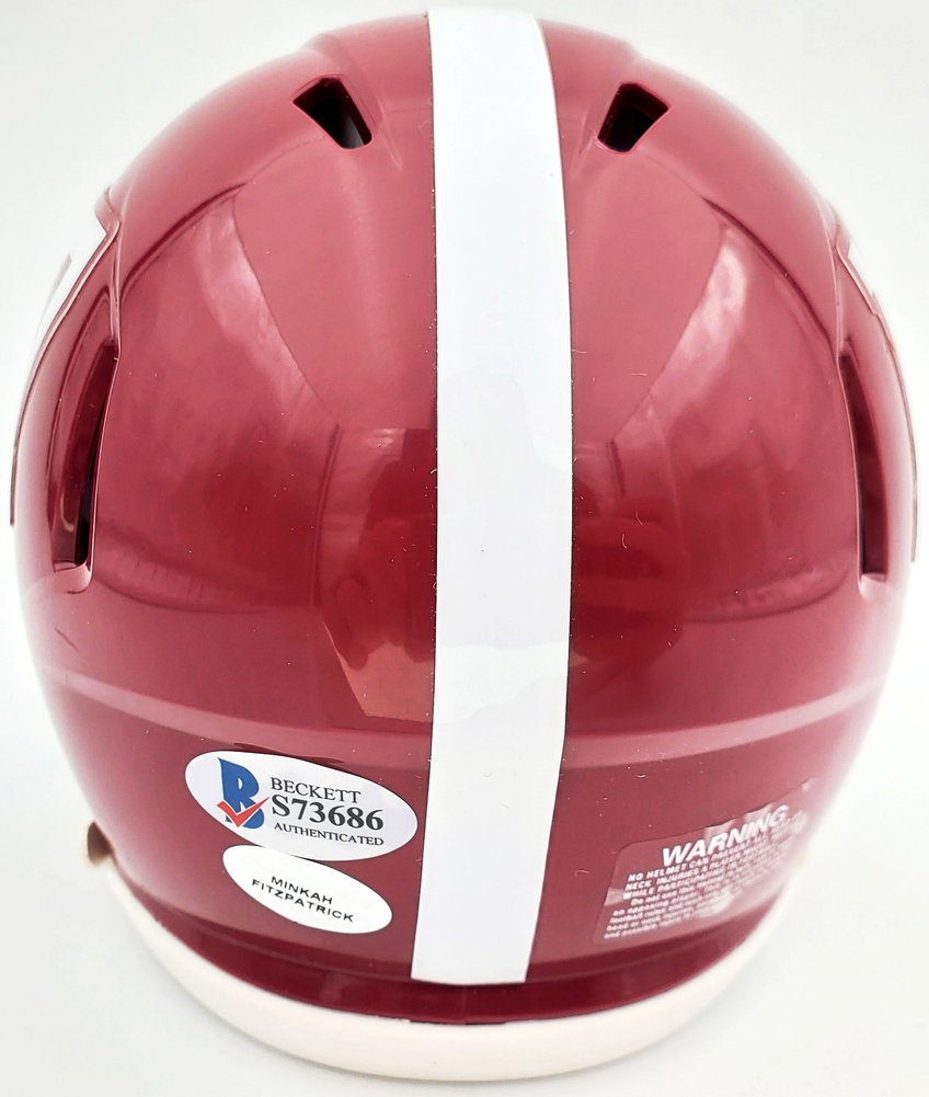 Minkah Fitzpatrick Autographed Alabama Crimson Tide Speed Mini Helmet Beckett Beckett Image a