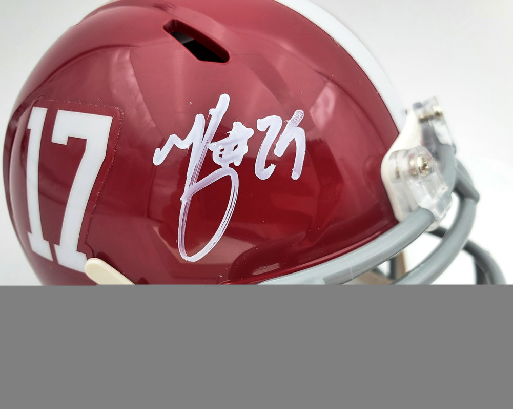 Minkah Fitzpatrick Autographed Alabama Crimson Tide Speed Mini Helmet Beckett Beckett Image a