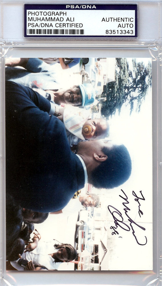 Muhammad Ali Autographed Signed 3x5 Photo - PSA/DNA Certified Image a