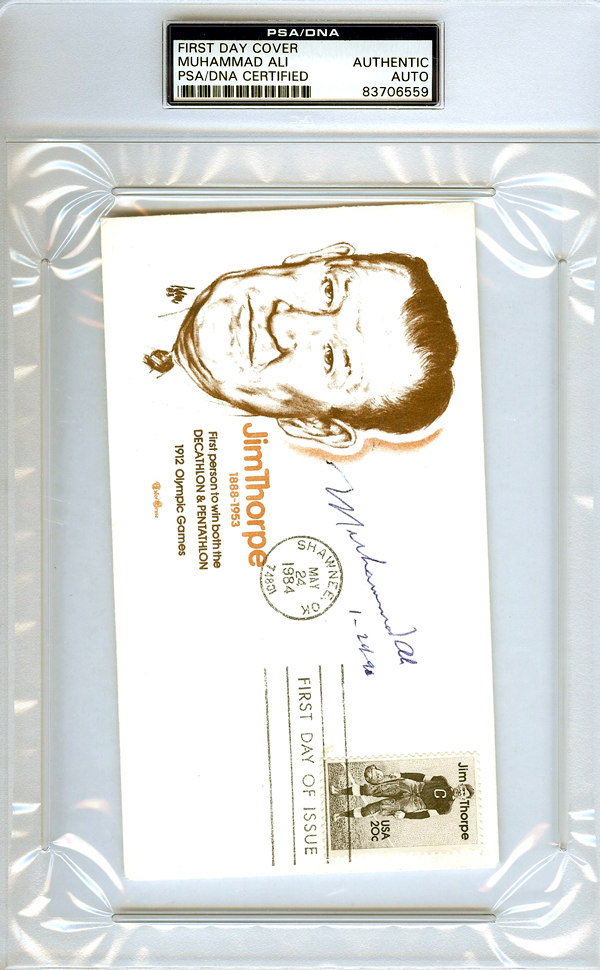 Muhammad Ali Autographed Signed First Day Cover - PSA/DNA Certified Image a