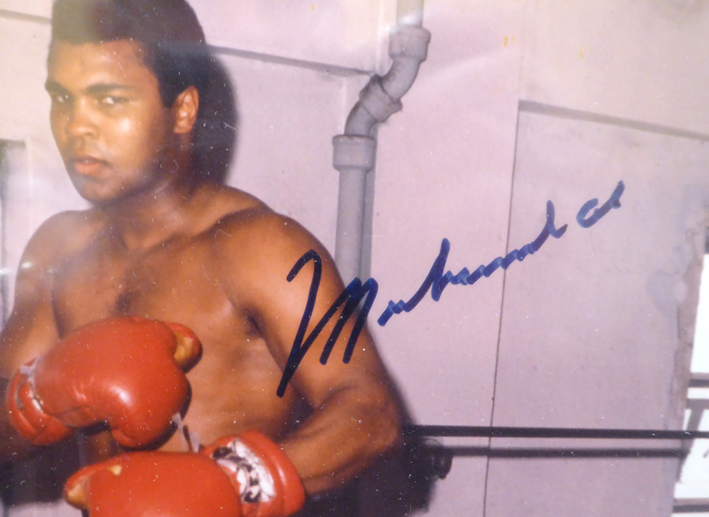 Muhammad Ali Autographed Signed Framed 18x24 Lithograph Photo 1-17-88 - PSA/DNA Authentic Image a