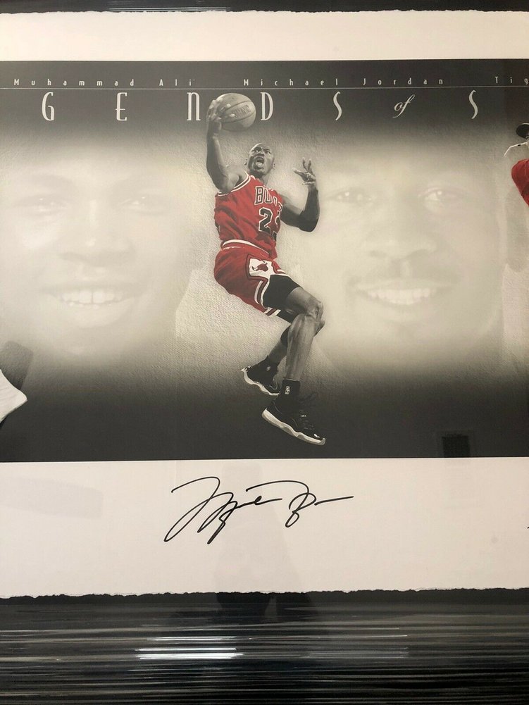 Muhammad Ali Autographed Signed , Michael Jordan, Tiger Woods Le Legends Of Sport-UDA Image a