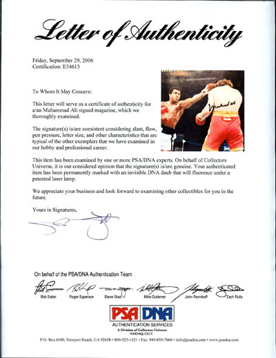 Muhammad Ali Autographed Sports Illustrated Magazine PSA/DNA Image a