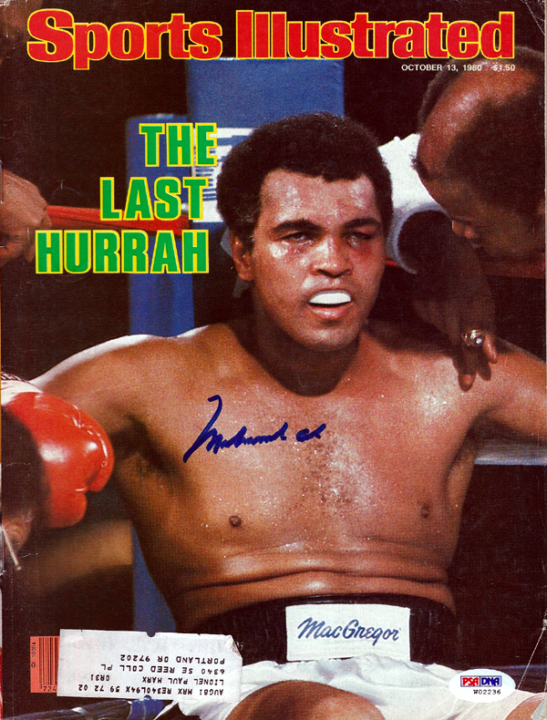 Muhammad Ali Autographed Sports Illustrated Magazine PSA/DNA Image a