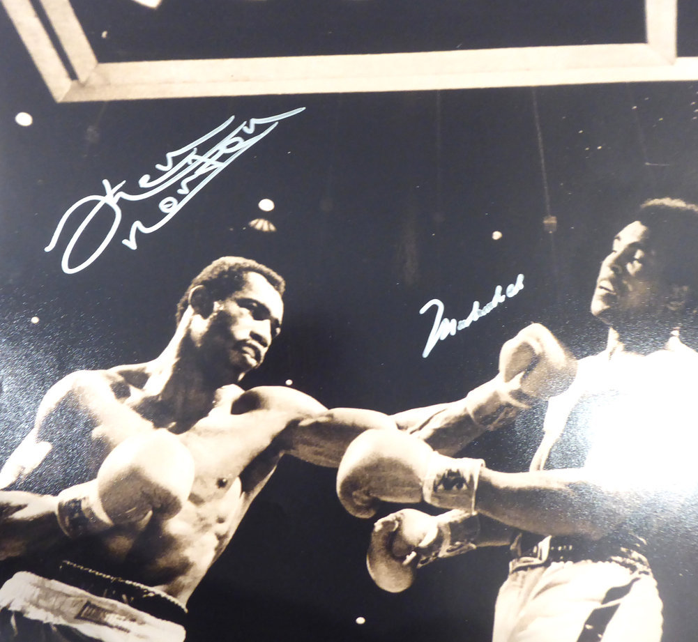 Muhammad Ali & Ken Norton Autographed Signed Framed 16x20 Photo Beckett BAS #A53365 Image a
