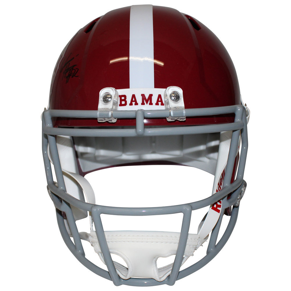 Najee Harris Autographed Signed Alabama Crimson Riddell Replica Full Size 2020 National Championship Helmet - Fanatics Authentic Image a