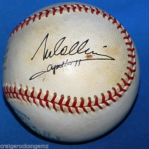 Neil Armstrong Autographed Signed Buzz Aldrin Mike Collins Apollo 11 Crew Baseball JSA Image a
