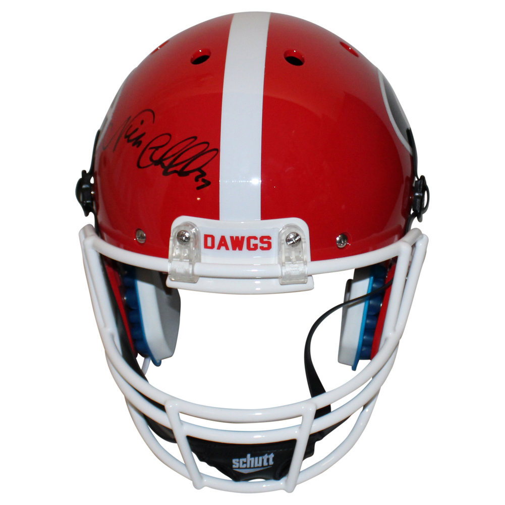 Nick Chubb Autographed Georgia Bulldogs Schutt Rep Full Size Helmet - BAS Image a