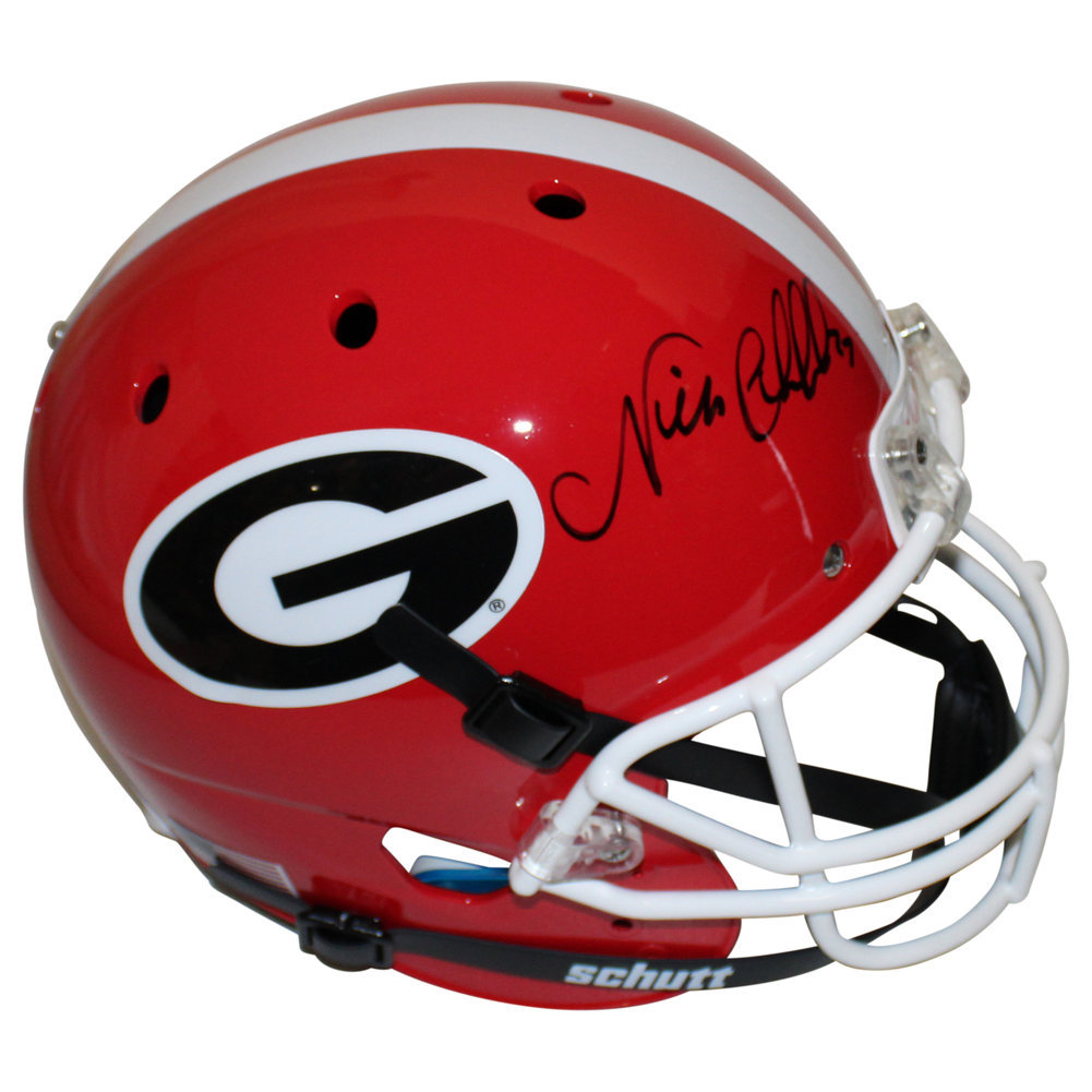 Nick Chubb Autographed Georgia Bulldogs Schutt Rep Full Size Helmet - BAS Image a
