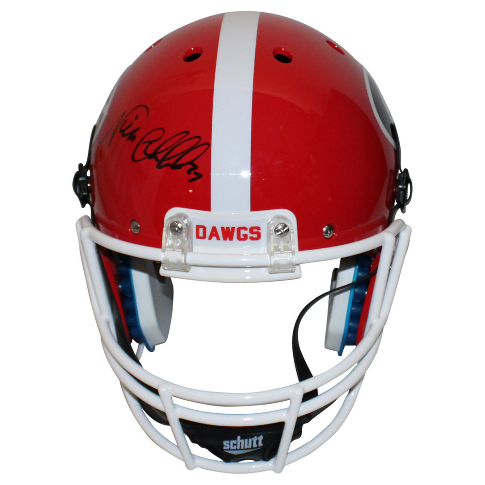 Nick Chubb Autographed Signed Georgia Bulldogs Schutt Replica Full Size Helmet - Beckett Authentic Image a
