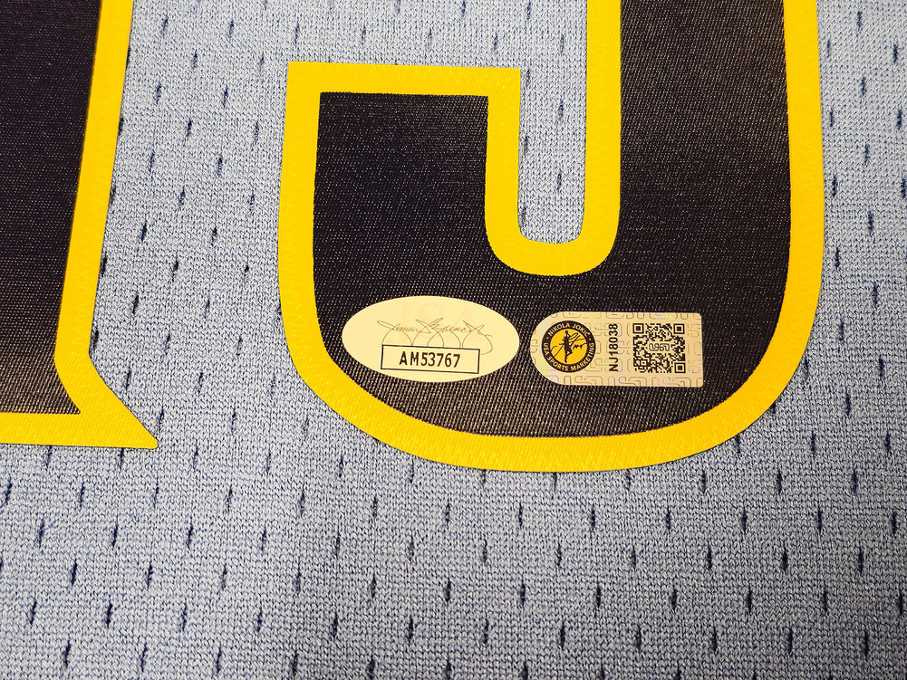 Denver Nuggets Nikola Jokic Autographed Signed Blue Authentic Mitchell & Ness 2016 Hwc Swingman Rookie Year Jersey Size L JSA Image a